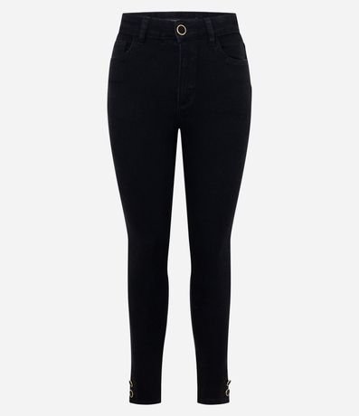 Pantalón Skinny en Sarga con Cintura Alta 5