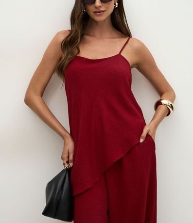 Blusa en Airflow Texturizado con Punta Asimétrica 4