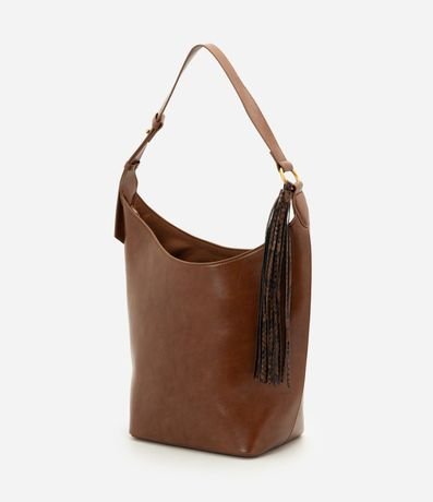 Bolsa Bucket Grande en PU con Detalle de Borla 4