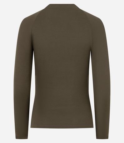 Blusa Básica en Viscosa con Cuello Alto y Sisa Raglán 3
