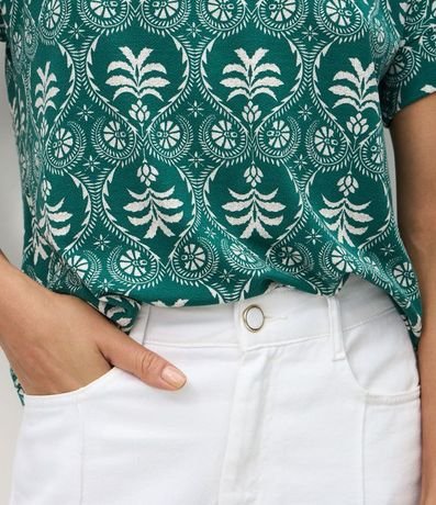 Blusa Recta en Viscolycra con Estampa Abstracta 4