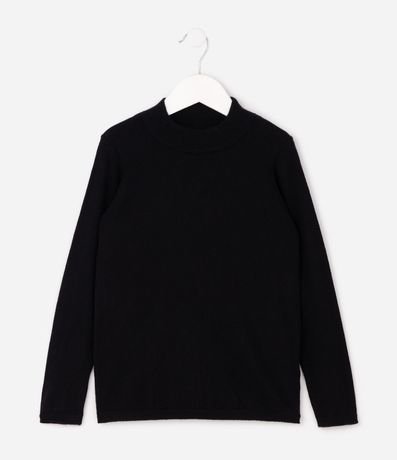 Sueter Infantil en Punto con Cuello Alto – Talle 1 a 6 años 2