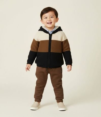 Campera Infantil en Punto con Forro en Sherpa – Talle 1 a 6 años