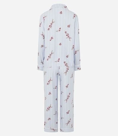 Pijama Largo Americana con Estampa Floral 6