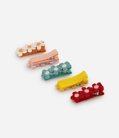 Kit 05 Pinzas Infantil con Flores en Ganchillo – Talle U 2