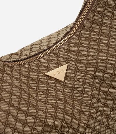 Cartera Hobo Grande en PU con Textura Geométrica 5