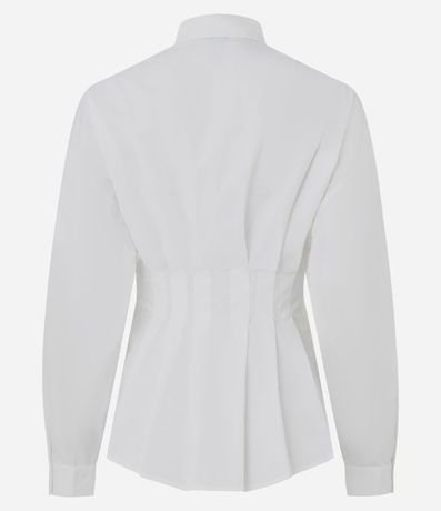 Camisa Acinturada con Pliegues en Tricolina 6
