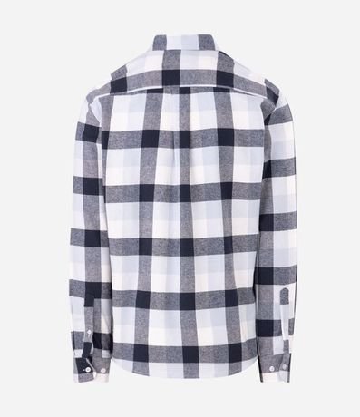 Camisa Comfort en Algodón con Estampado de Cuadros y Mangas Largas 2