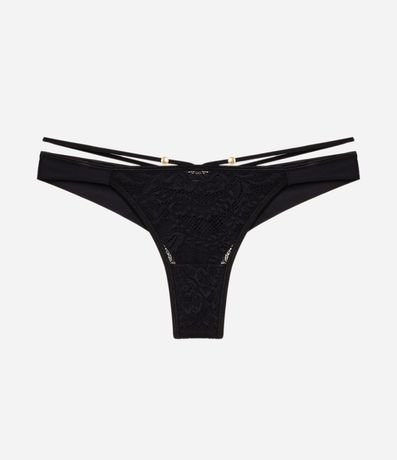 Bombacha Bikini Hilo con Tiras Dobles y Adornos 5