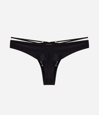 Bombacha Bikini Hilo con Tiras Dobles y Adornos 6
