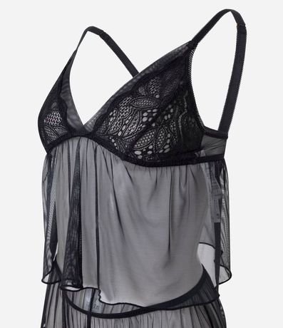 Pijama Short Doll en Tule con Detalles en Encaje 6