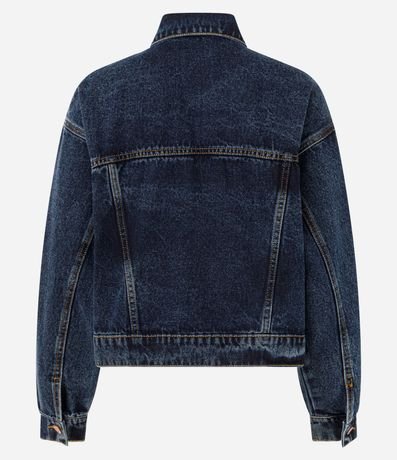 Campera Boxy en Jeans con Bolsillos y Recortes 2
