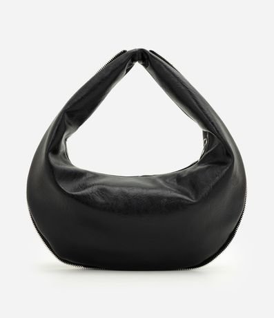 Bolsa Baguette Mediana en PU con Formato Curvo 3