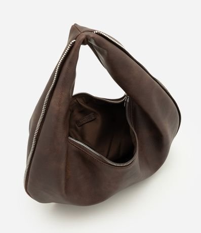 Bolsa Baguette Mediana en PU con Formato Curvo 5
