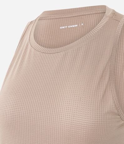 Musculosa Deportiva en Microfibra Texturizada y Ruedo Redondeado 2