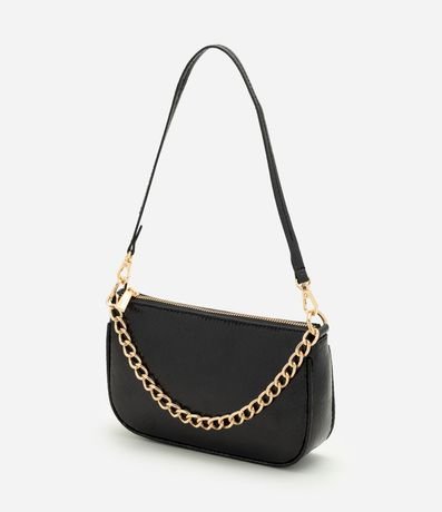 Cartera Shoulder Pequeña en PU con Detalle de Cadena 4
