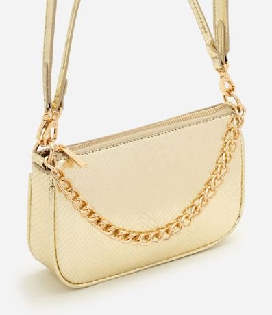 Cartera Shoulder Pequeña en PU con Detalle de Cadena