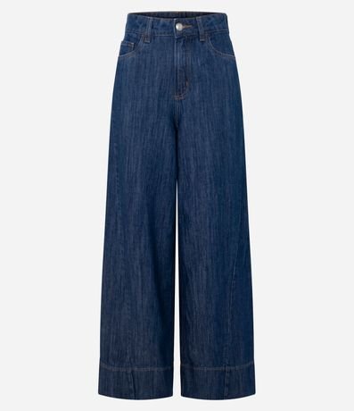 Pantalón Pantalona en Jeans con Detallamento Delantero y Cintura Alta 5
