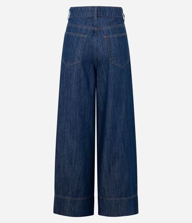 Pantalón Pantalona en Jeans con Detallamento Delantero y Cintura Alta 6