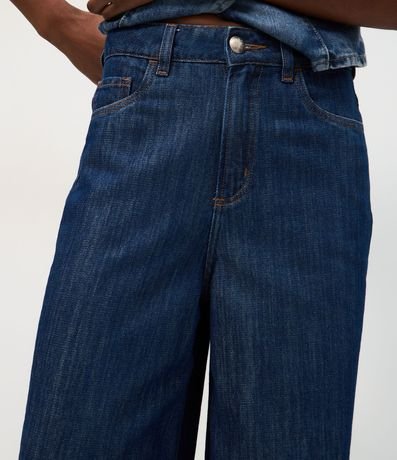 Pantalón Pantalona en Jeans con Detallamento Delantero y Cintura Alta 4