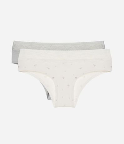 Kit 02 Bombachas Bikini en Viscosa con Cintura de Encaje