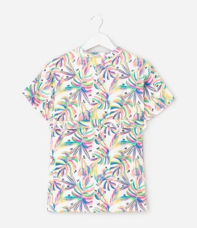 Bata de Baño Infantil en Algodón Atoallado con Estampado Tropical - Talle U 3