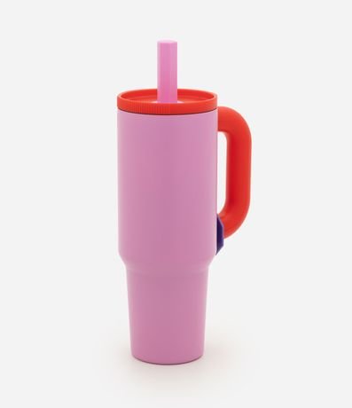 Vaso Térmico en Acero Inoxidable con Pajita 1,2L