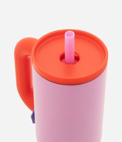 Vaso Térmico en Acero Inoxidable con Pajita 1,2L 2