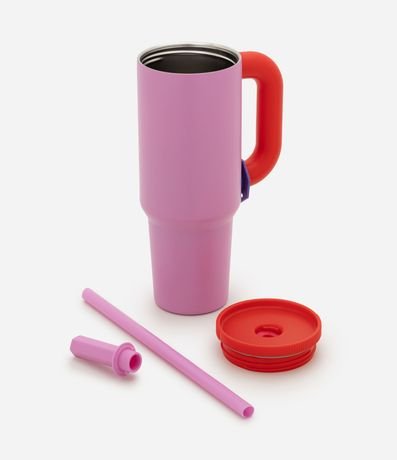Vaso Térmico en Acero Inoxidable con Pajita 1,2L 5