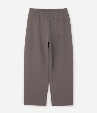 Pantalón Super Wide Leg en Algodón Interlock con Cordón 2