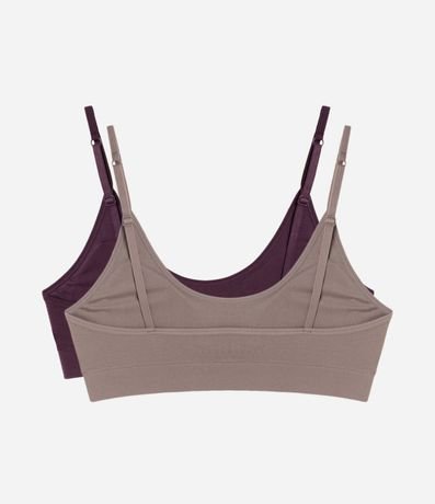 Kit 02 Soutiens Top en Poliamida Seamless con Copa Desmontable 2