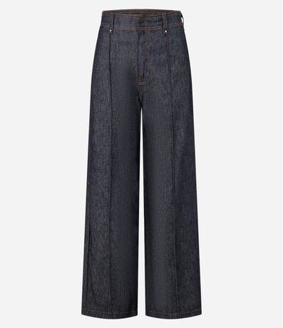 Pantalón Wide Leg en Jeans con Cintura Alta y Cintura Sastre 5