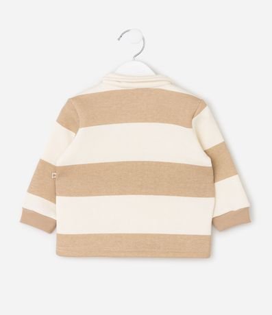 Saco Infantil Listrado con Cuello Polo – Talle 0 a 18 Meses 3