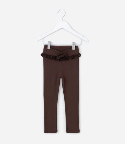 Pantalón Infantil Acanalada con Encaje en la Cintura – Talle 1 a 5/6 años 2