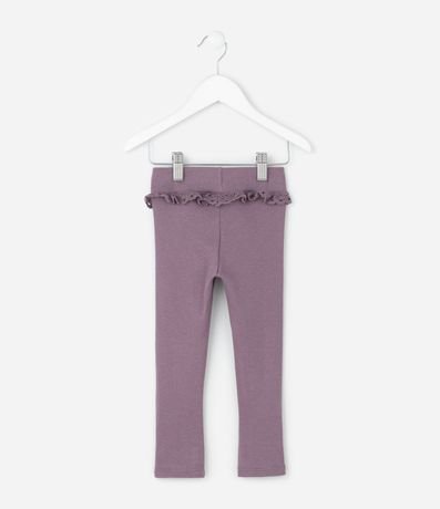 Pantalón Infantil Acanalada con Encaje en la Cintura – Talle 1 a 5/6 años 2