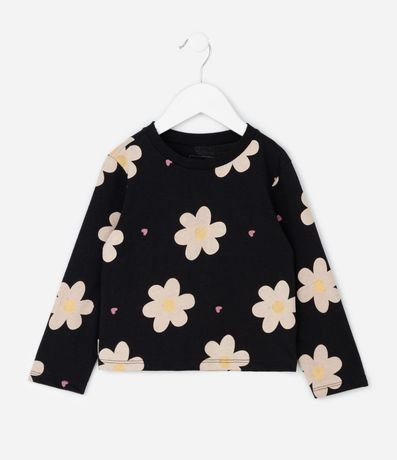 Remera Infantil Estampa Flores de Margaritas y Corazoncito – Talle 1 a 6 años 2