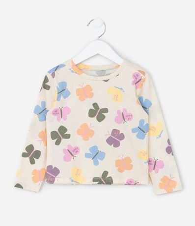 Remera Infantil con Estampa de Mariposas – Talle 1 a 6 años 2