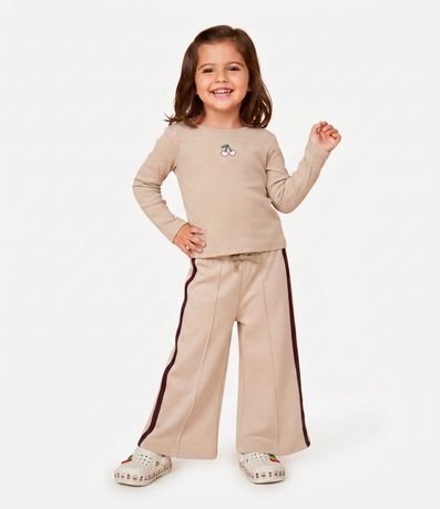 Remera Infantil en Rib con Bordado Cereza – Talle 1 a 6 años