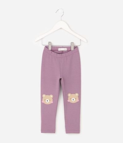 Pantalón Infantil Legging con Oso en la Rodilla – Talle 1 a 6 años