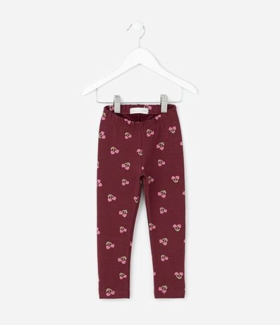 Pantalón Infantil en Algodón con Estampa de Cerezas – Talle 1 a 6 años 2