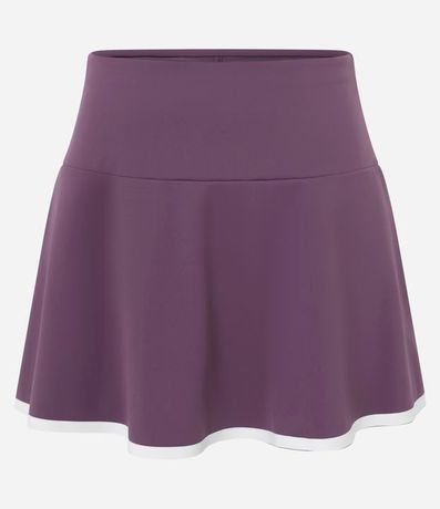 Short Pollera Deportivo en Microfibra con Bajo Contrastante