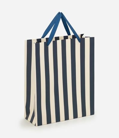 Bolsa de Regalo Mediana con Estampa Rayada