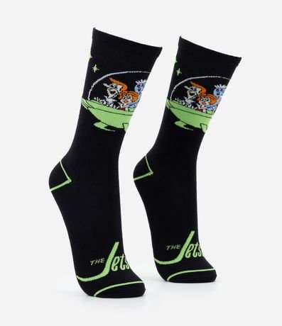 Media Caña Larga en Algodón con Estampa de los Supersónicos 2