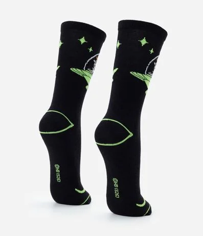 Media Caña Larga en Algodón con Estampa de los Supersónicos 3