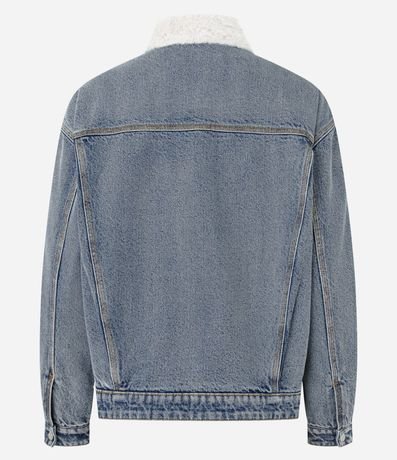 Campera Trucker en Jeans con Cuello Sherpa 7