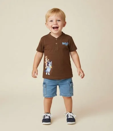Remera Infantil Bluey con Cuello Henley – Talle 2 a 6 años 1