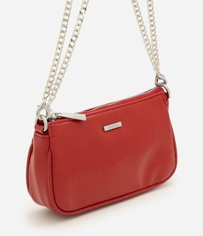 Cartera Baguette Pequeña en PU con Asa Transversal