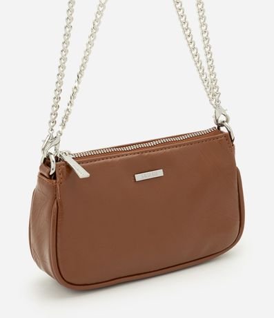 Cartera Baguette Pequeña en PU con Asa Transversal