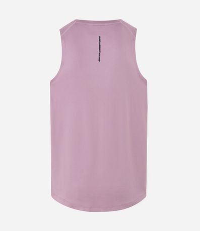 Musculosa Regular Deportiva con Etiqueta en el Bajo y Detalle Contrastante 2
