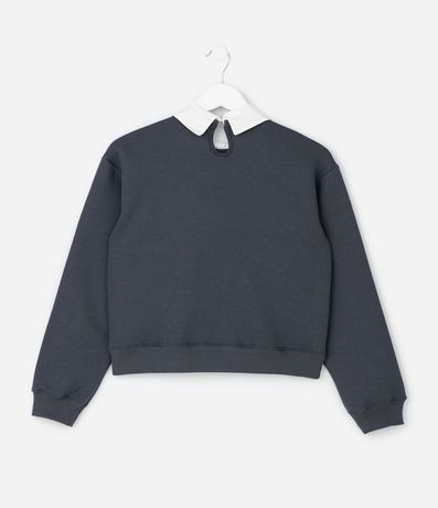 Saco Infantil con Lettering y Cuello en Tricolina - Talle 7 a 14 años 2
